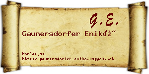 Gaunersdorfer Enikő névjegykártya